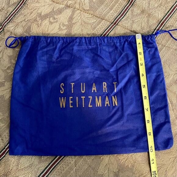Stuart Weitzman Small Size Blue Purse Shoe Protector Travel Dust Bag 10” x 13” - Picture 5 of 7